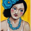 Girl with Blue Flowers (sold)