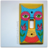 Baby Room Owl Light Switch Plate