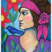 Girl with bird